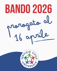 PROROGA BANDO SERVIZIO CIVILE UNIVERSALE 2026